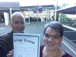 Advance Prep -- The Marriage License; Paul & Lydia outside the courthouse